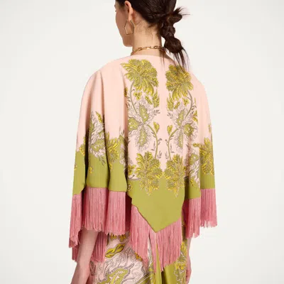 La Doublej Mini Poncho In Multi
