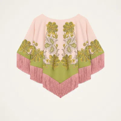 La Doublej Mini Poncho In Multi