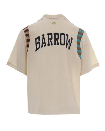 Barrow Bowling Collar Viscose Shirt In Black