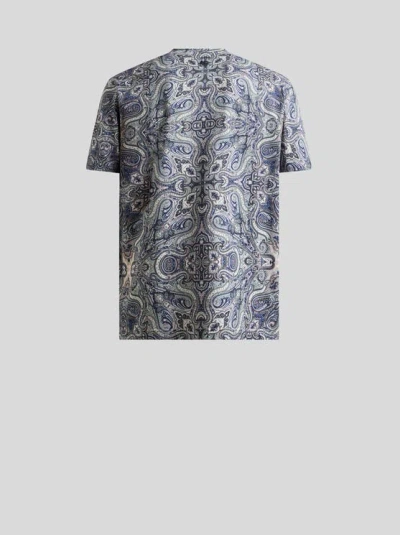 Etro T-shirt Roma In Blue