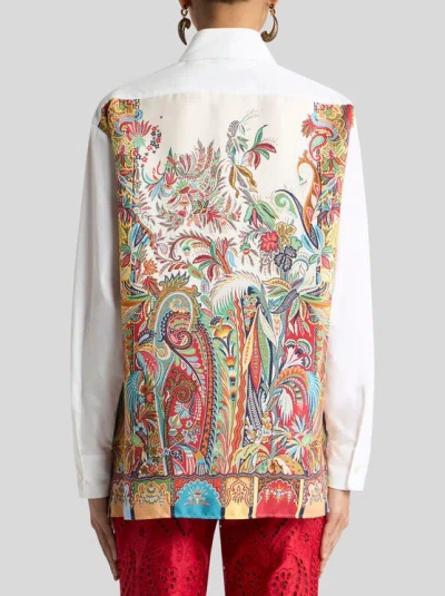 Etro Printed Back Panel Shirt In White