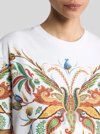 Etro Printed Cotton Jersey T-shirt In White