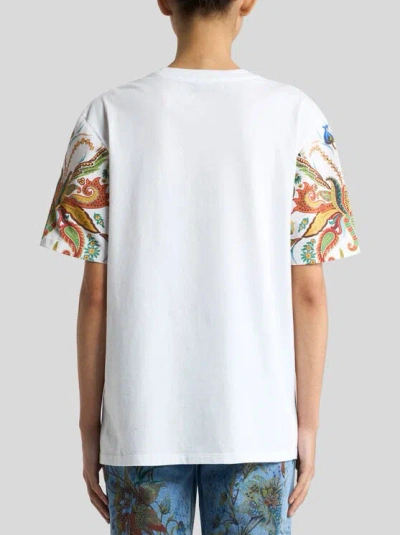 Etro Printed Cotton Jersey T-shirt In White