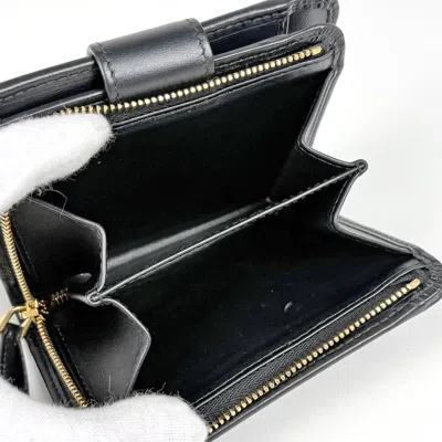 Pre-owned Prada Black Leather Wallet (bi-fold) ()
