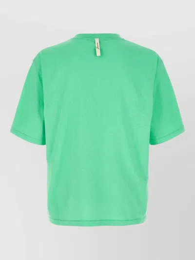 Jacquemus Signature Logo Short Sleeve Crew Neck T-shirt In Green
