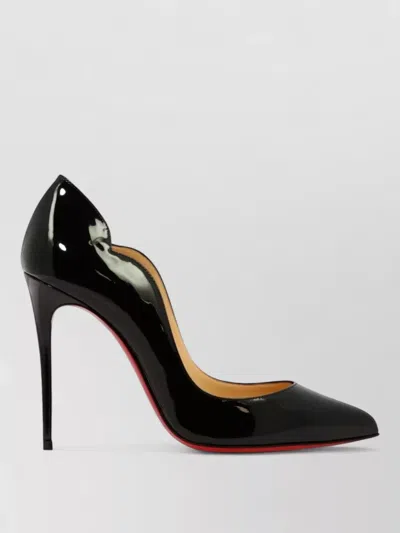 Christian Louboutin Hot Chick 100mm Patent Red Sole High-heel Pumps In Black