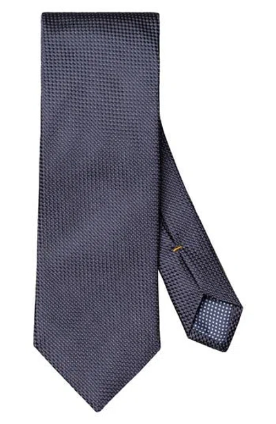 Eton Textured Solid Silk Tie In Blue