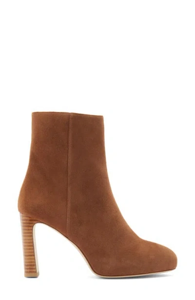 Stuart Weitzman Babette Platform Zip Bootie In Brown