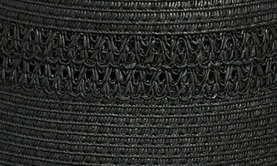 Nordstrom Rack Straw Latern Hat In Black