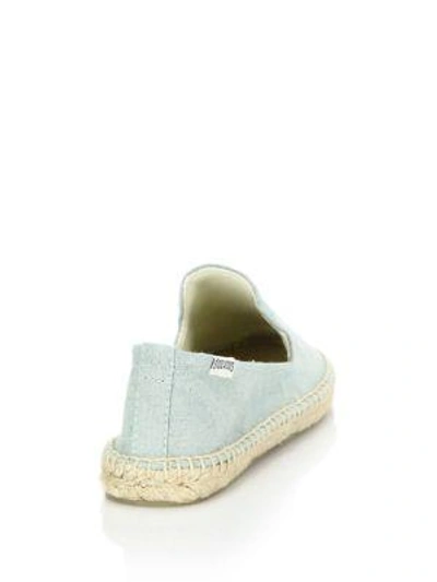 Shop Soludos Flamingo Chambray Espadrille Flats In Light Blue