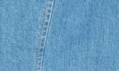 L'agence Saga Button-front Denim Top In Blue