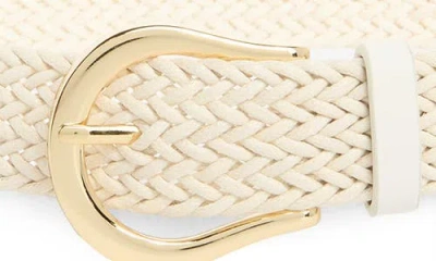 Steve Madden Macramé Belt In White