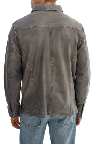 Regency Leather Jacket In Gray