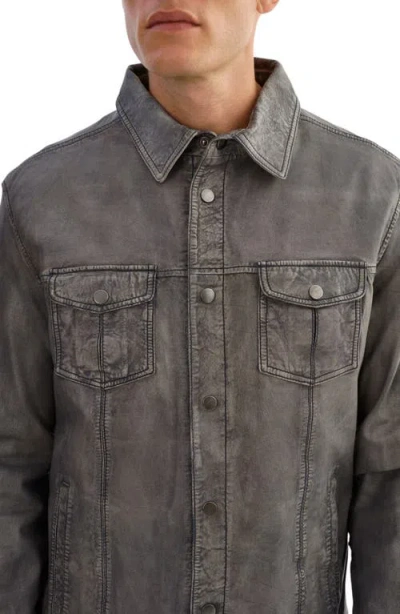 Regency Leather Jacket In Gray