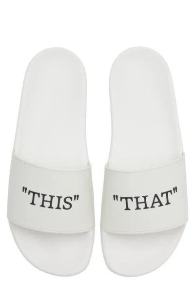 Off-white This That Slide Sandal In Multi