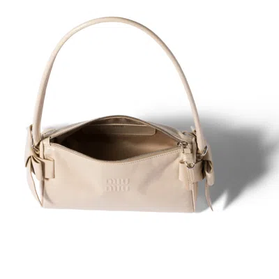 Miu Miu Shiny Leather Pouch In Pattern
