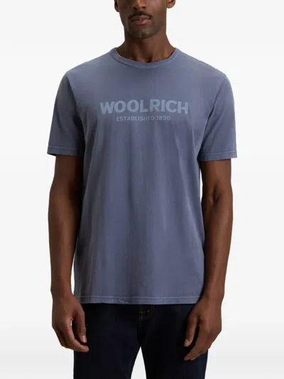 Woolrich Printed T-shirt In Blue