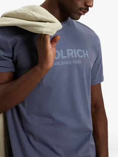 Woolrich Printed T-shirt In Blue