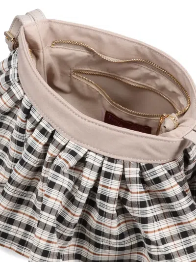 Praying Check-pattern Skirt-style Shoulder Bag In Multi