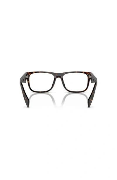 Prada 53mm Rectangle Optical Glasses In Pink