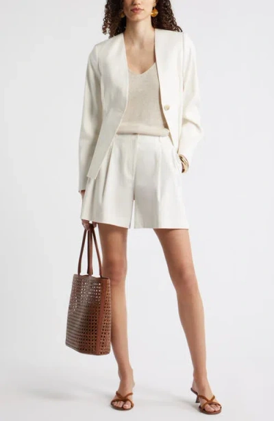 Nordstrom Linen Blend One-button Blazer In Multi