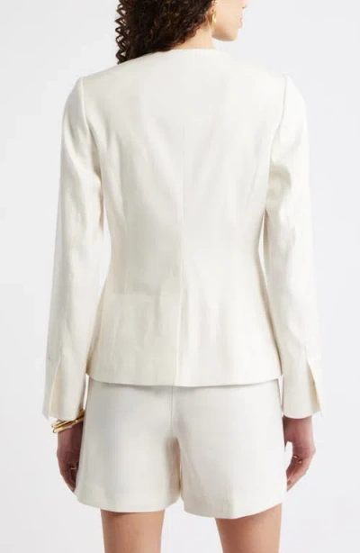 Nordstrom Linen Blend One-button Blazer In Multi
