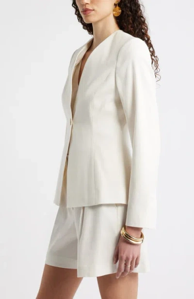 Nordstrom Linen Blend One-button Blazer In Multi