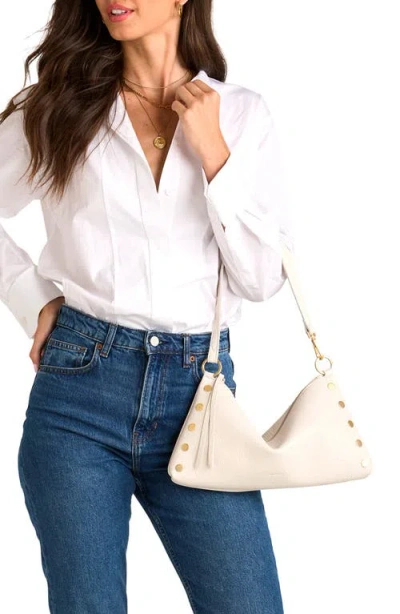 Hammitt Medium Kyle Leather Shoulder Bag In Neutral