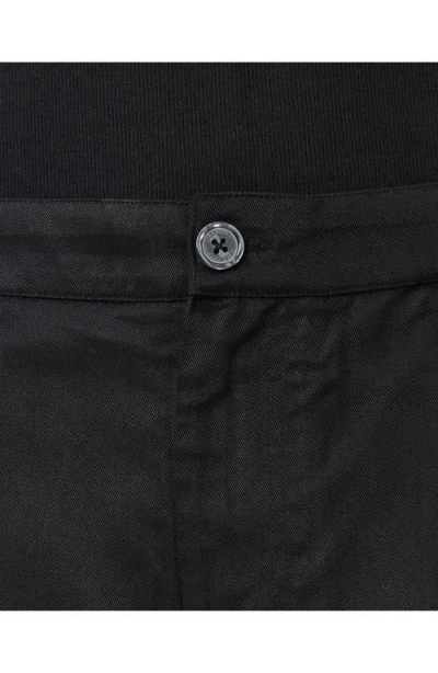 Allsaints Mens Jet Black Circe Straight-leg Lyocell Shorts In Black