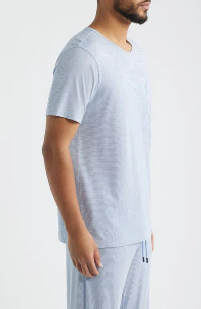 Daniel Buchler Feeder Stripe Sleep T-shirt In Multi