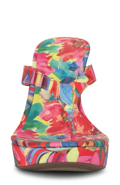 Jessica Simpson Jyseta Platform Wedge Flip Flop In Multi