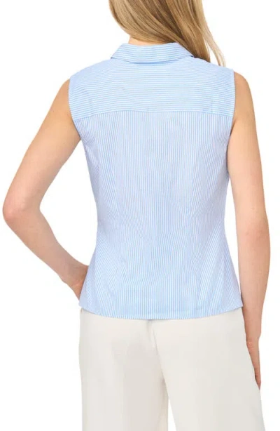 Halogenr Halogen(r) Twist Front Sleeveless Button-up Shirt In Multi