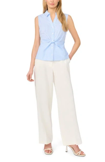 Halogenr Halogen(r) Twist Front Sleeveless Button-up Shirt In Multi