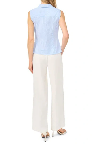 Halogenr Halogen(r) Twist Front Sleeveless Button-up Shirt In Multi
