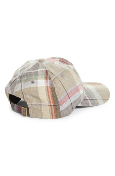 Noah Plaid Wool & Linen Baseball Cap In Multi