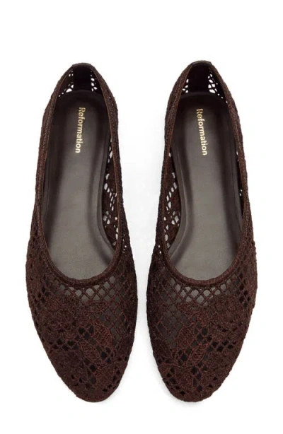 Reformation Pillar Flat Brown 10.5 In Brown