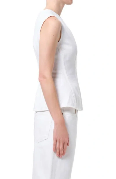 Agolde Corbin Denim Shell Top In White