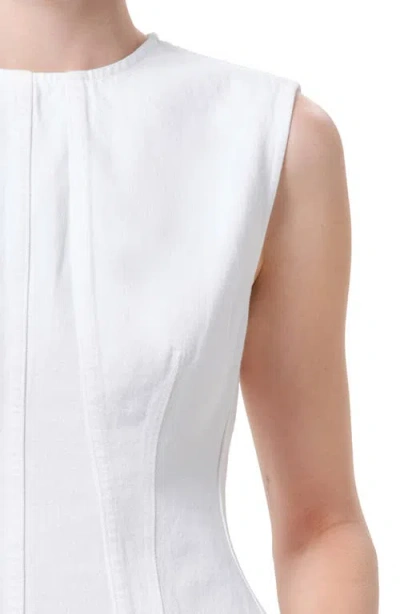 Agolde Corbin Denim Shell Top In White