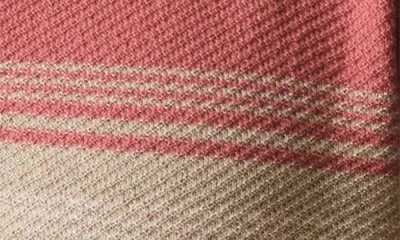 Marine Layer Greyson Withered Rose Stripe Polo Sweater In Pink