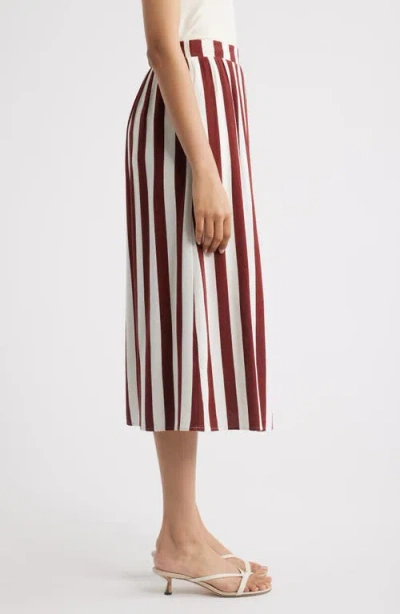 Bobeau Stripe A-line Skirt In Multi