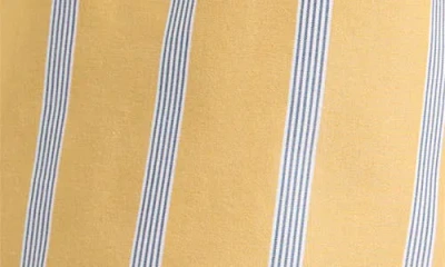 Madewell Terry Full Elastic Pull On Shorts Yellow And Blue Stripe