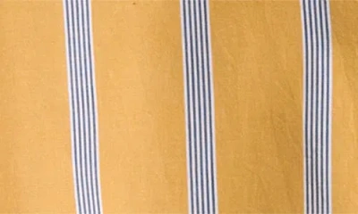 Madewell Easy Shirt Textured Stripe Chantrelle In Yellow