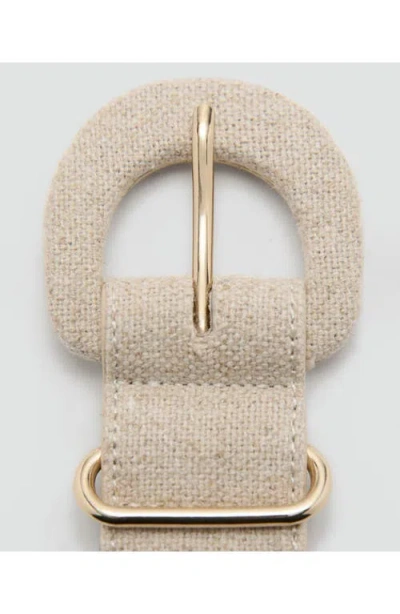 Mango Woven Belt In Neutral