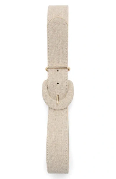 Mango Woven Belt In Neutral