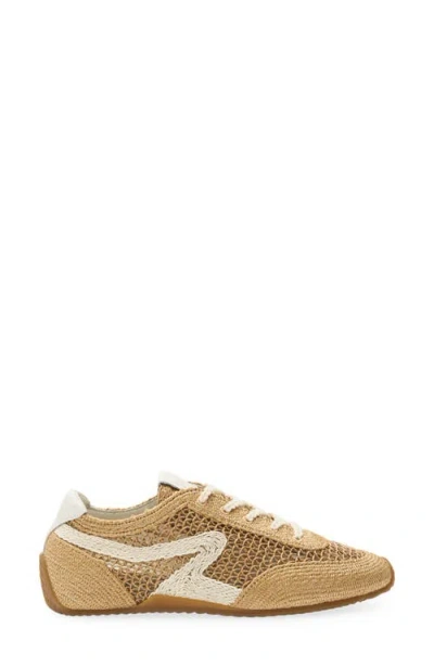 Rag & Bone Retro Runner Slim Raffia Sneakers In Neutral
