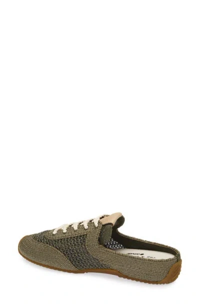 Rag & Bone Ultra Slim Retro Runner Mule In Green