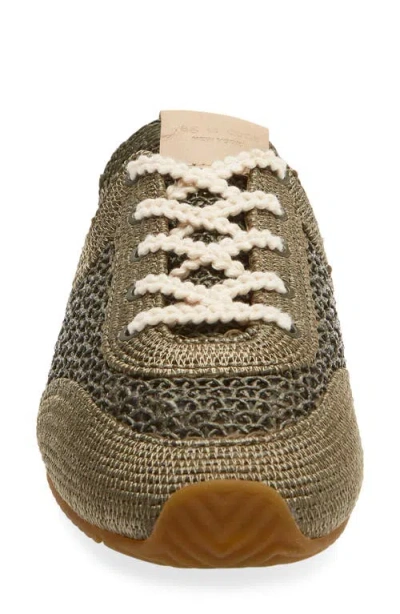Rag & Bone Ultra Slim Retro Runner Mule In Green