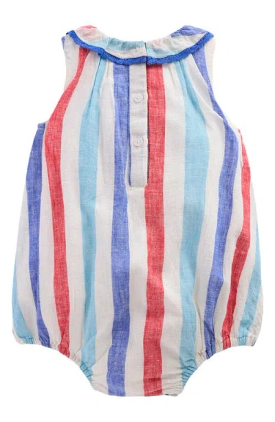 Mini Boden Frill Neck Bubble Romper In Multi