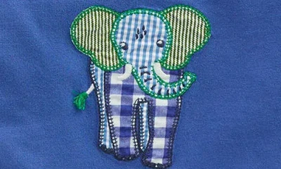 Mini Boden Logo Patch T-shirt In Blue