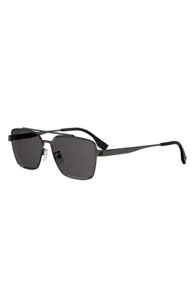 Fendi Sky 57mm Rectangular Sunglasses In Pattern